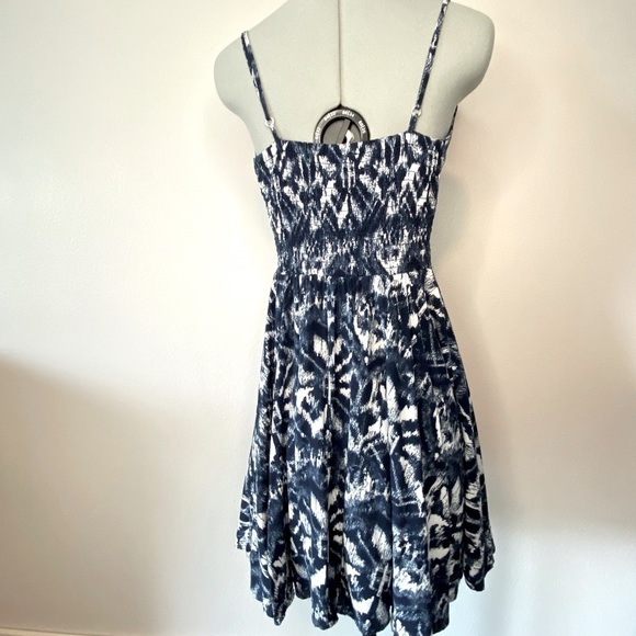AEROPOSTALE Navy/White A-Line Spaghetti Strap Mini Dress, Size Small - Picture 2 of 13